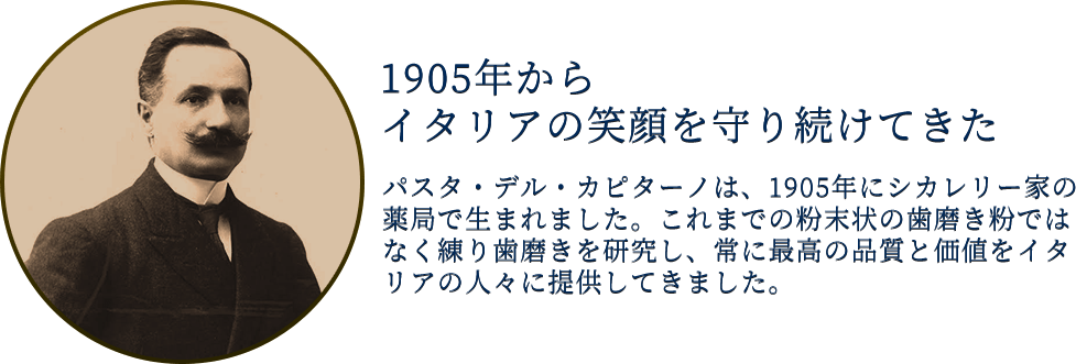 1905年からイタリアの笑顔を守り続けてきた